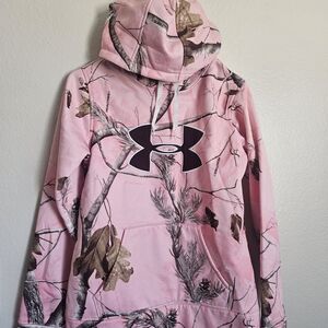Under Armour Pink and Brown Camo Hoodie
